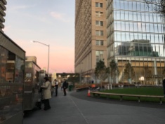 Citibank with all the food trucks